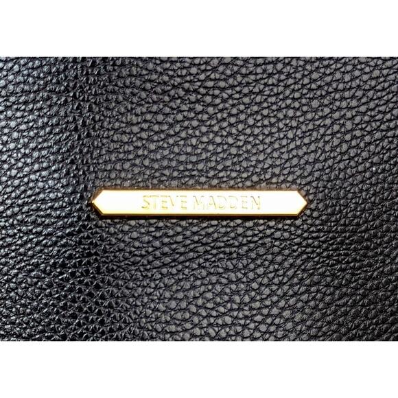 Steve Madden Large Shoulder Tote Bag Black Floral Carryall Weekender Travel NEW - Picture 6 of 12